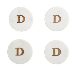 Open Box: Alphabet Marble &amp; Wood Coasters, Set of 4 - D