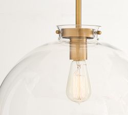 Anderson Clear Glass Globe Pendant (12"-15")
