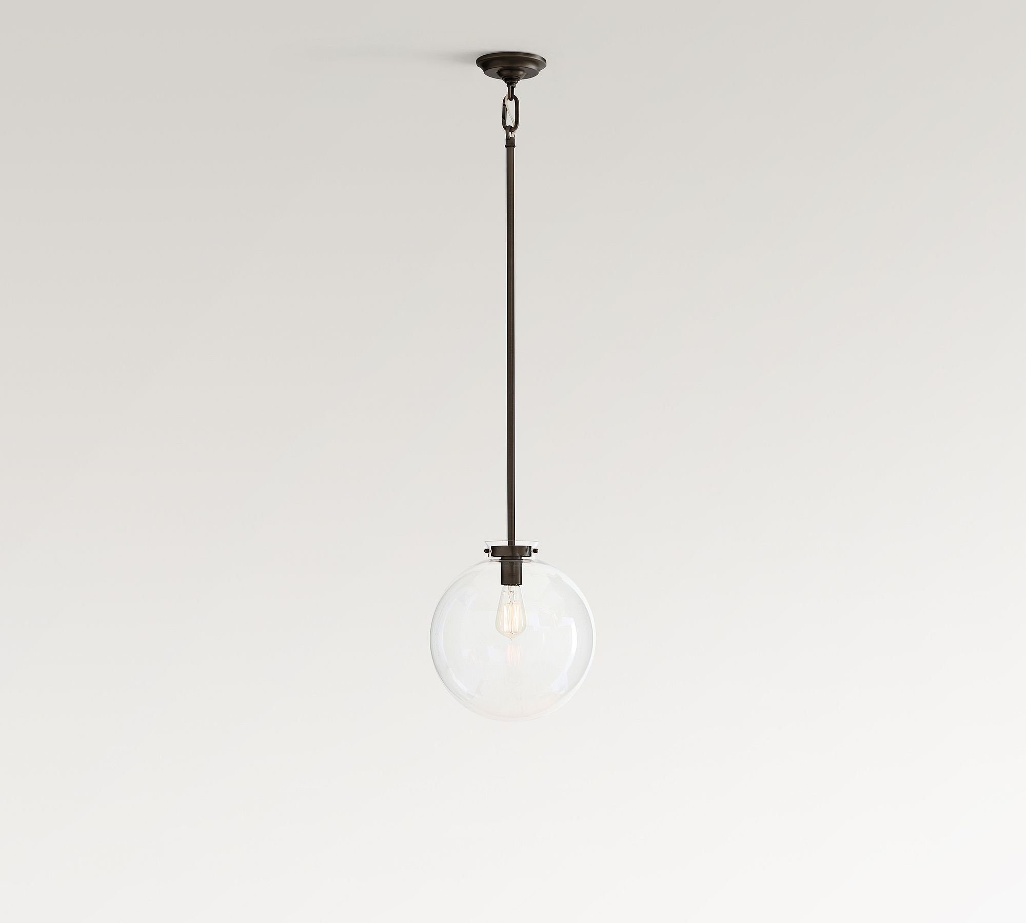 Anderson Clear Glass Globe Pendant (12"-15")