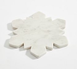 Open Box: Marble Snowflake Cheese Board