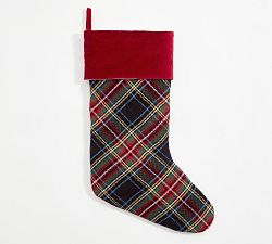 Open Box: Anthony Stocking, Medium - Black Plaid Multi