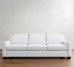 Open Box: York Slope Arm Deep Seat Grand Sofa (108"), 3X3 - Performance Slub Cotton White