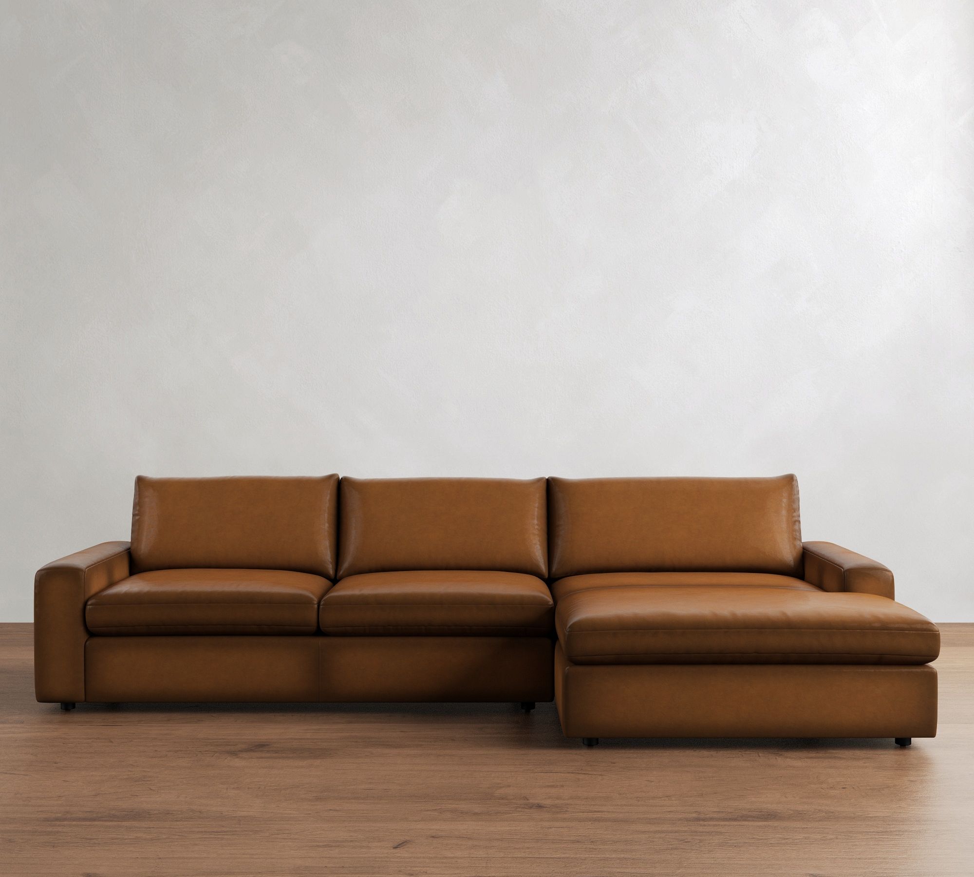 Sierra Leather Chaise Sectional (139"&ndash;154") - thumbnail 10