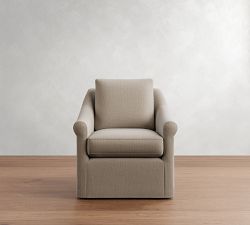Ayden Roll Arm Slipcovered Swivel Glider
