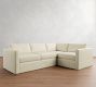 Carmel Slim Arm Slipcovered 3-Piece Sectional (110")