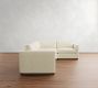 Carmel Slim Arm Wood Base 3-Piece Wedge Sectional (120")