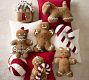 Cozy Teddy Faux Fur Candy Cane Shaped Pillow