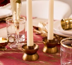 Essential Brass Candle Holders - Set of 4