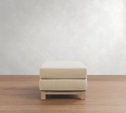 Jake Seadrift Wood Base Ottoman