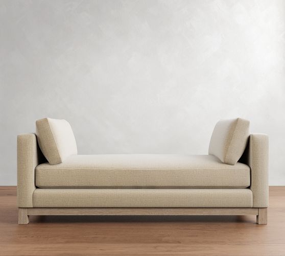Jake Seadrift Wood Base Settee (74") by Pottery Barn