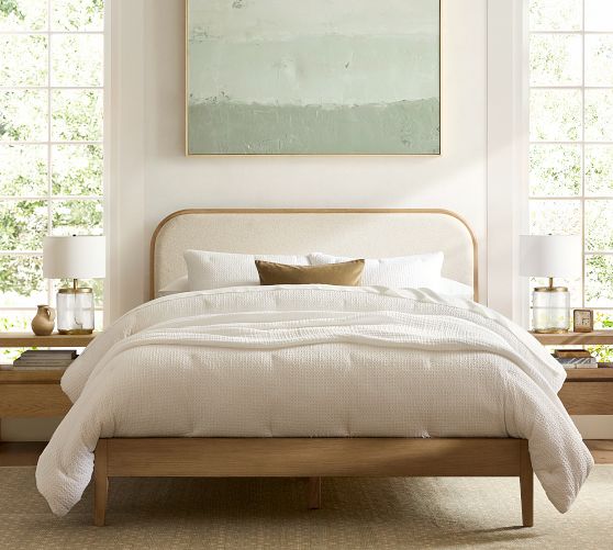Layton Low Upholstered Bed | Pottery Barn