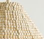 Montauk Wood Bead Teardrop Pendant (22")