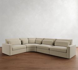 Westwood Square Arm Deep Seat 4-Piece Curved Wedge Sectional (151")