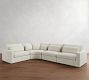 Westwood Square Arm Deep Seat Slipcovered 4-Piece Curved Wedge Sectional (156")