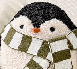 Arthur The Penguin With Scarf Shaped Pillow