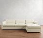 Carmel Slim Arm Chaise Sectional (107"&ndash;129")