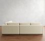 Carmel Slim Arm Wood Base 3-Piece Wedge Sectional (120")