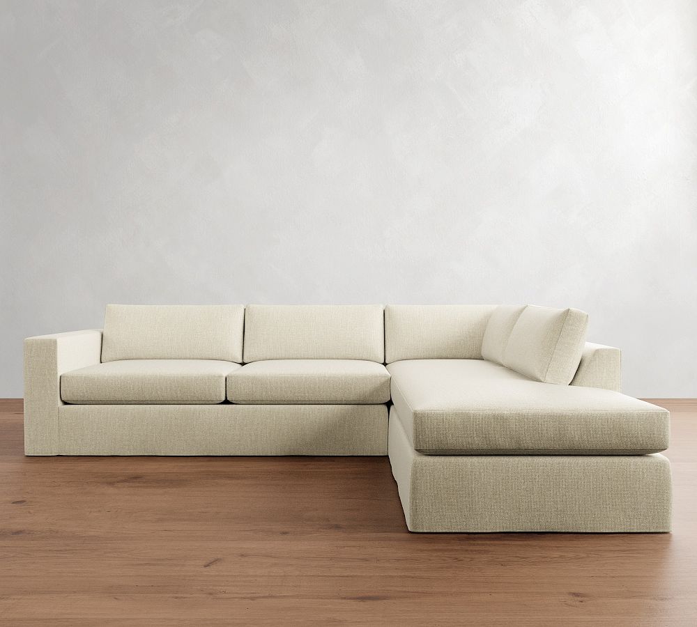 Carmel Wide Arm Slipcovered Return Bumper Sectional (113"-125") by Pottery Barn
