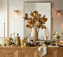 Etched Gold Rim Coupe Glasses - Set of 4