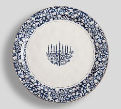 Hanukkah Botanical Stoneware Serving Platter