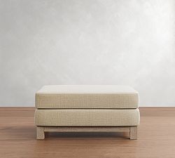 Jake Seadrift Wood Base Ottoman