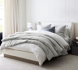 Jake Upholstered Wood Base Platform Bed