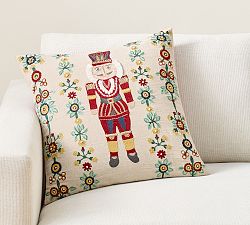 Nutcracker Embroidered Pillow
