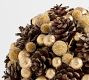 Vintage Champagne Berry &amp; Pinecone Orb