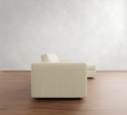 Carmel Slim Arm Chaise Sectional (107"&ndash;129")