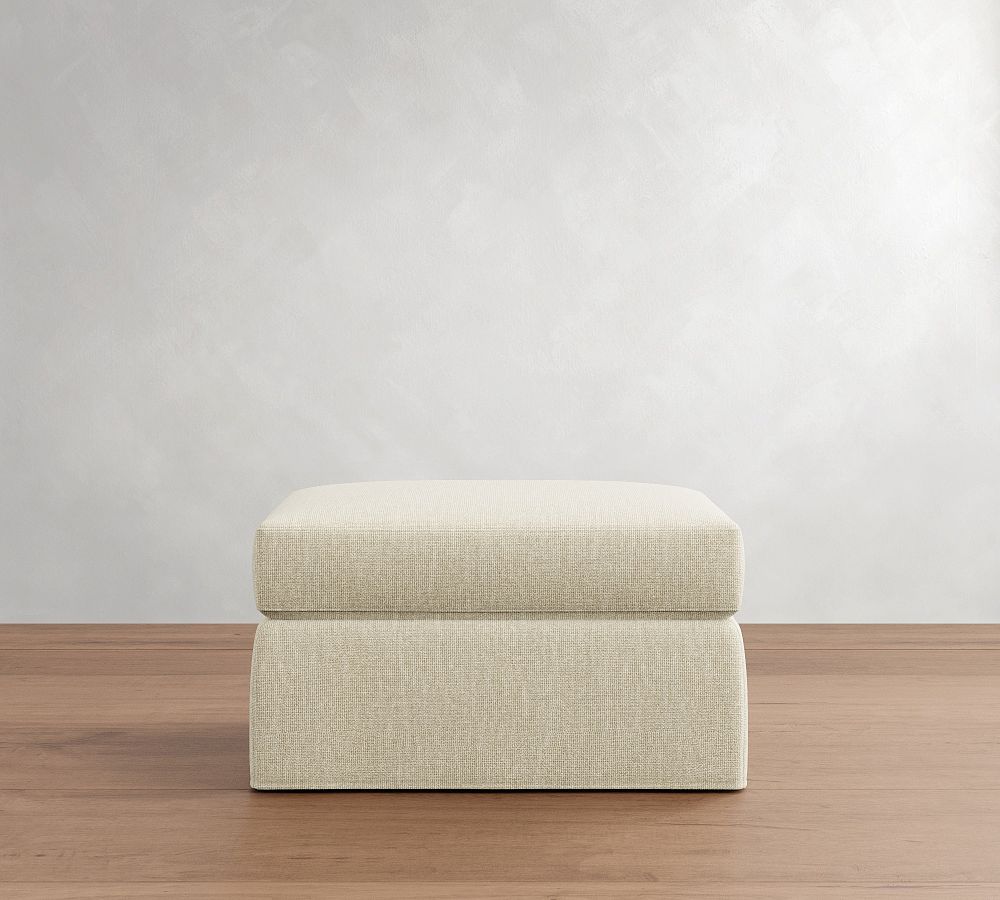Carmel Slipcovered Ottoman by Pottery Barn