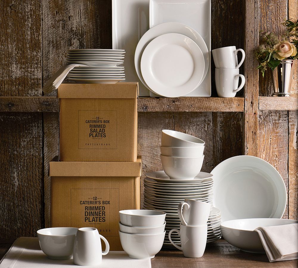 Caterer's Box Porcelain Dinnerware Collection by Pottery Barn