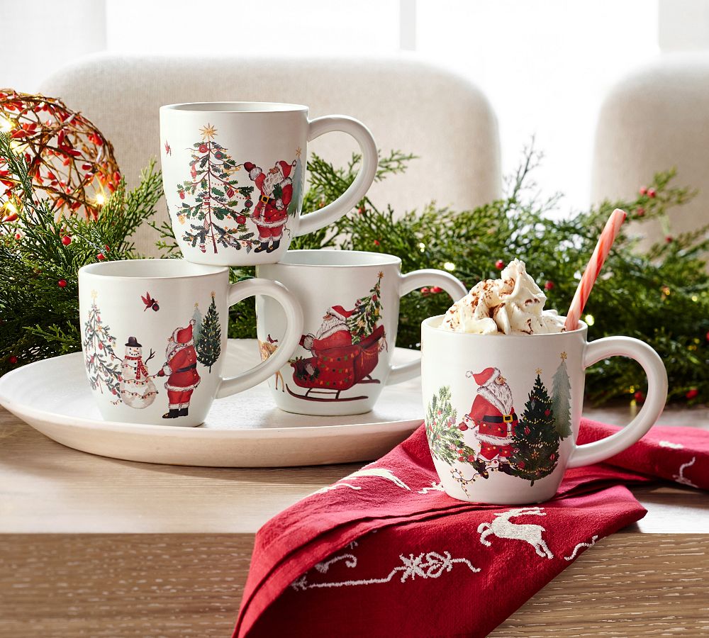 Christmas in the Country Stoneware Mugs by Pottery Barn