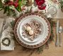 Rustic Wreath Embroidered Cotton/Linen Napkins - Set of 4