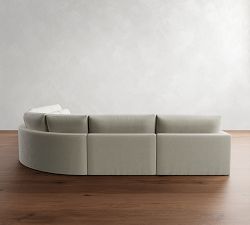 Westwood Slim Arm Deep Seat Slipcovered 5-Piece Curved Wedge Sectional (153")