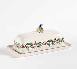 12 Days of Christmas Stoneware Butter Dish