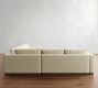 Carmel Wide Arm Wood Base 3-Piece L-Shaped Wedge Sectional (123")