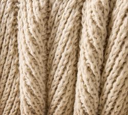 Chevron Knitted Chunky Throw