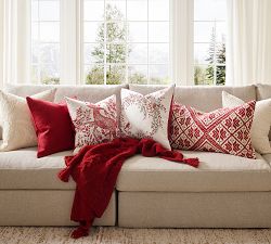 Deer Embroidered Pillow