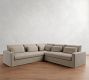 Westwood Square Arm Deep Seat Slipcovered 3-Piece L-Shaped Sectional (122")