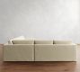 Carmel Slim Arm Slipcovered 3-Piece L-Shaped Wedge Sectional (120"&ndash;127")