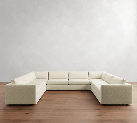 Carmel Slim Arm U-Shaped Sectional (144") by Pottery Barn