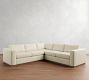 Carmel Wide Arm Wood Base 3-Piece L-Shaped Sectional (113")