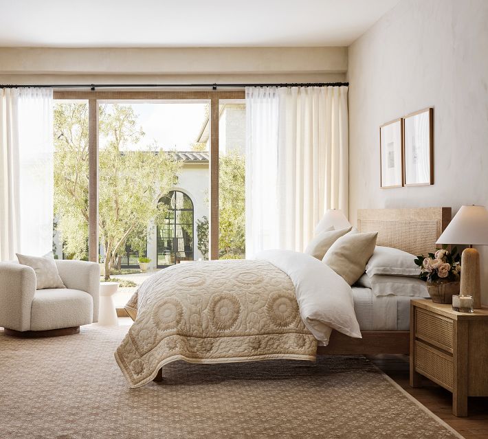 Emery Linen Curtain | Pottery Barn