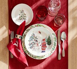 Christmas in the Country Stoneware Appetizer Plates - Set of 8