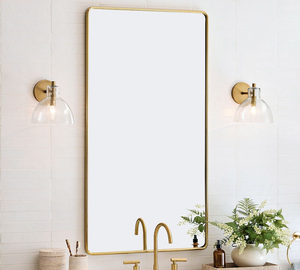 Vintage Rounded Tall Rectangular Mirror by Pottery Barn