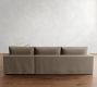 Westwood Square Arm Deep Seat Slipcovered 3-Piece L-Shaped Sectional (122")