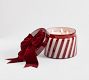 Bow Lidded Candy Stripe Candle - Balsam Fir Vetiver