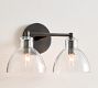 Bridget Recycled Glass Double Sconce (14")