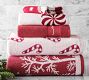 Candy Cane Jacquard Hand Towel