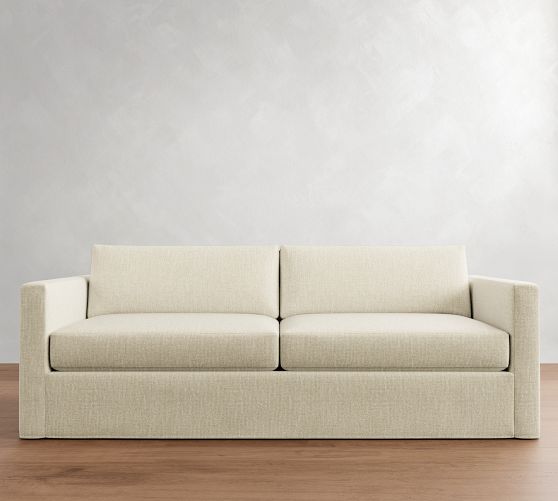 Carmel Slim Arm Slipcovered Sofa (56"-116") by Pottery Barn